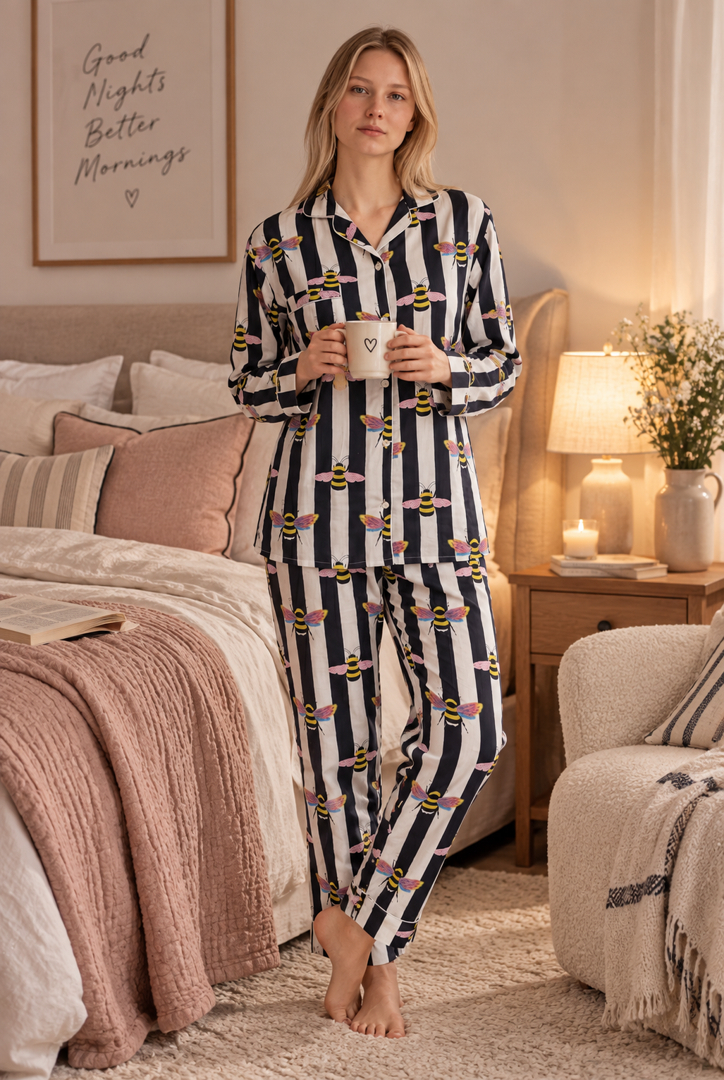 Bumble & Stripe Print Pyjama Set