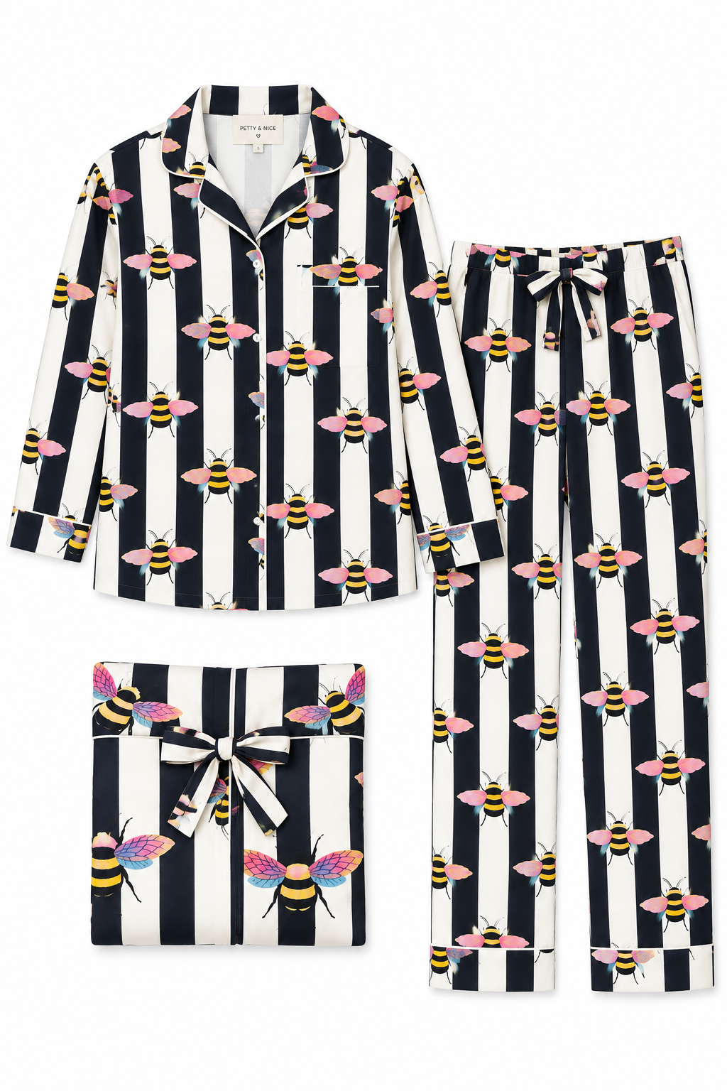 Bumble & Stripe Print Pyjama Set