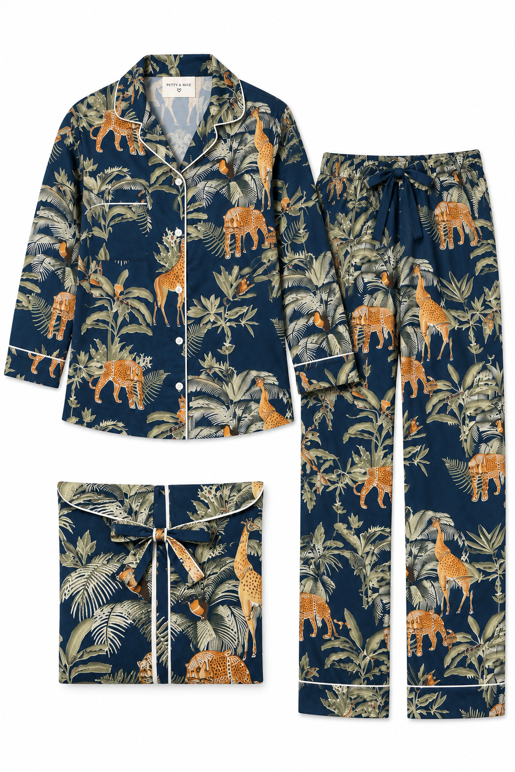 Midnight Jungle Print Pyjamas