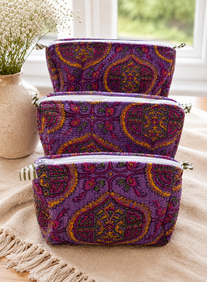 Purple Jewel Bag  3 Piece Set