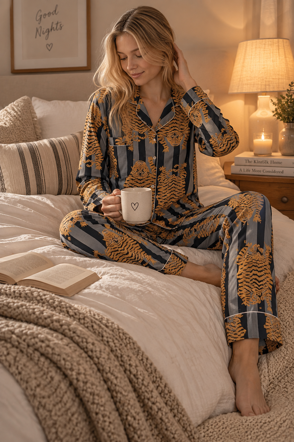 Tiger & Stripe Print Pyjamas